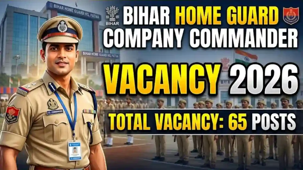 Bihar Home Guard Company Commander Vacancy 2026