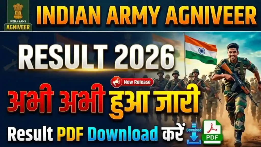 Indian Army Agniveer Result 2026 RO wise merit list PDF