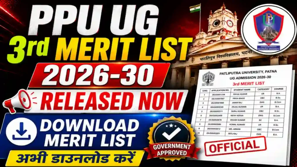 PPU UG Merit List 2026-30