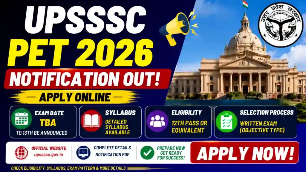 UPSSSC PET Vacancy 2026 Online Form