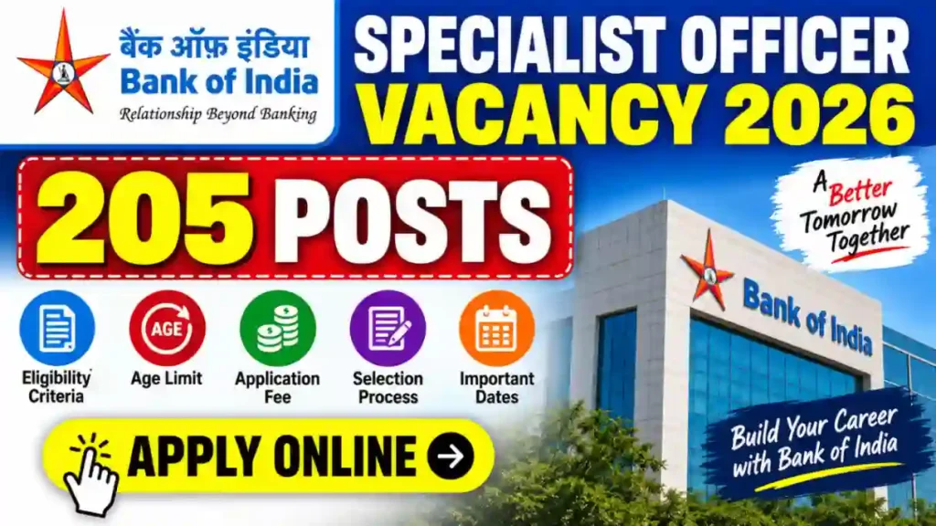 BOI Specialist Officer Vacancy 2026 notification details