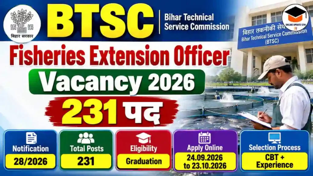 BTSC Fisheries Extension Officer Form 2026 Start