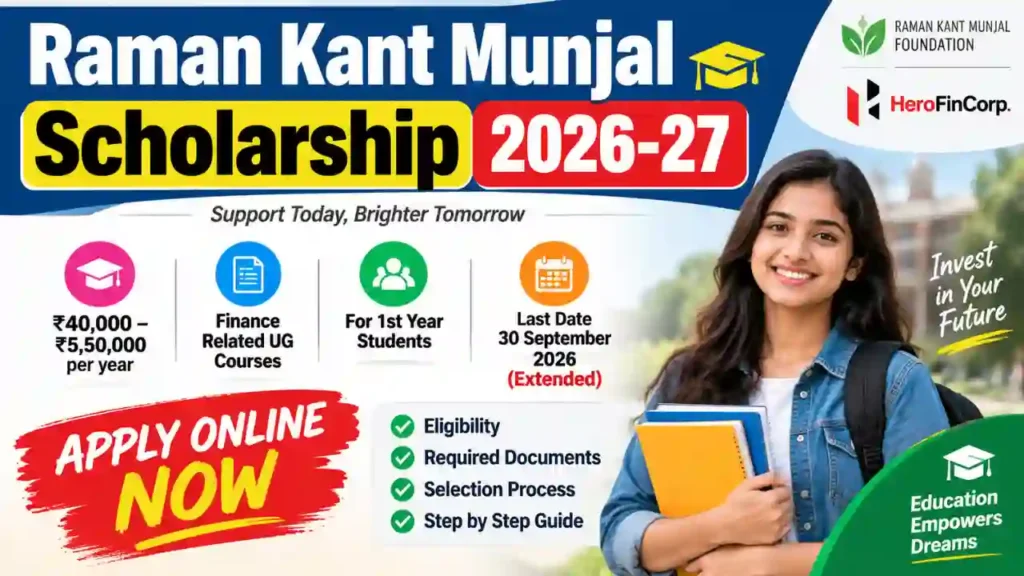 Raman Kant Munjal Scholarship 2026-27